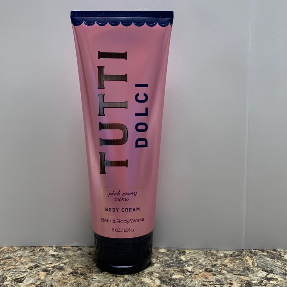 Discontinued Bath & Body Works Tutti Dolci “Pink Peony Creme” Body Cream 8oz New